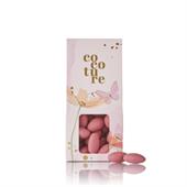 Cocoture Mandler M/Champagne & hvid Chokolade i lyserød dragébox 90 g